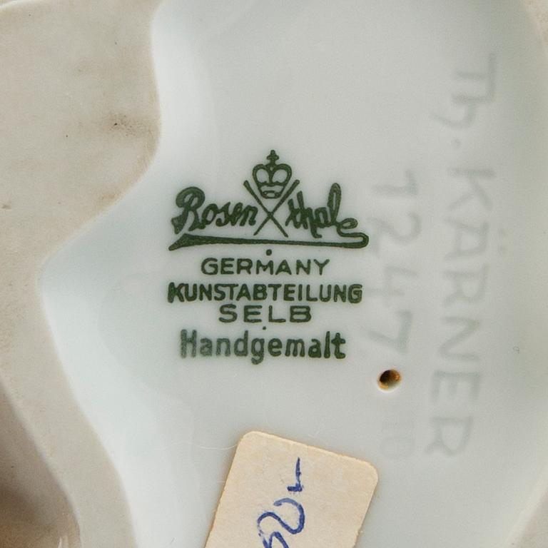 TH Kärner/E Heidenreich figurines 2 pcs Rosenthal Germany mid-20th century porcelain.