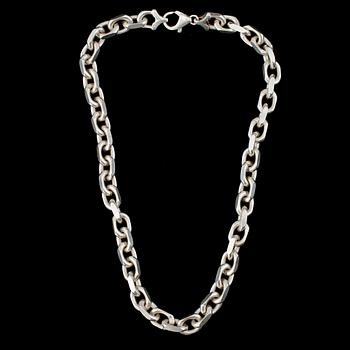 HALSKEDJA, silver, stämplad TSD, sekelskifte 1900/2000. Vikt 160 g.