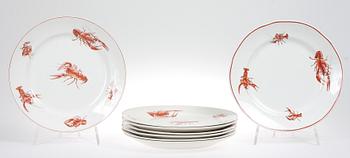 KRÄFTSERVIS, 7+1 delar, flintgods, Gustafsberg samt Rörstrand, 1900-talets första hälft.
