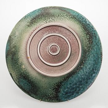 Annikki Hovisaari, a stoneware dish signed AH Arabia.