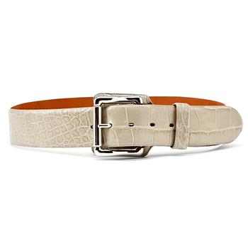 RALPH LAUREN, an alligator belt.