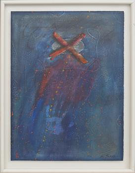 ALAIN BERCK-VITZ, a signed carborundum etching/collage.