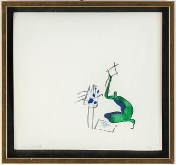 LAGE LINDELL, färglitografi, 4 st, signerade.