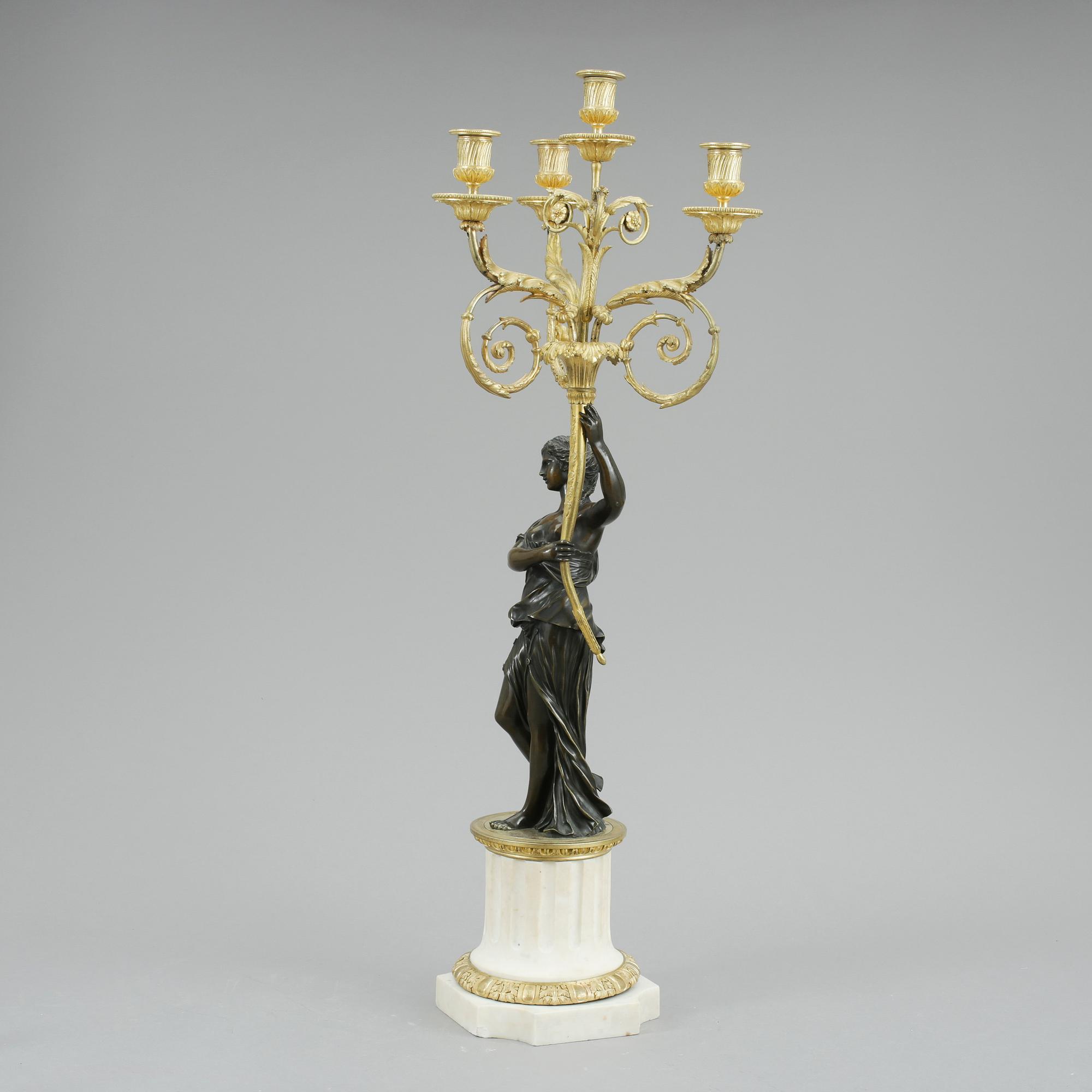 KANDELABER, Louis XVI-stil, 1800-tal.
