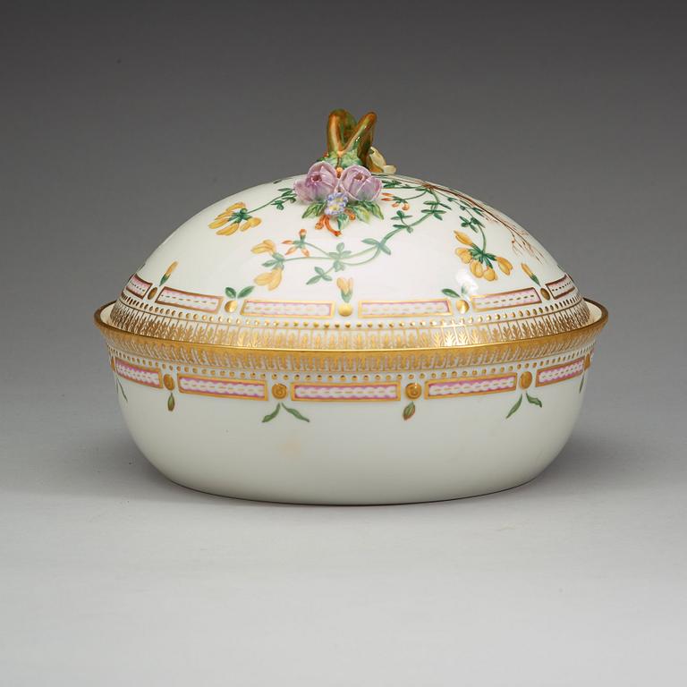 A Royal Copenhagen 'Flora Danica' tureen with cover, Denmark, 20th Century.