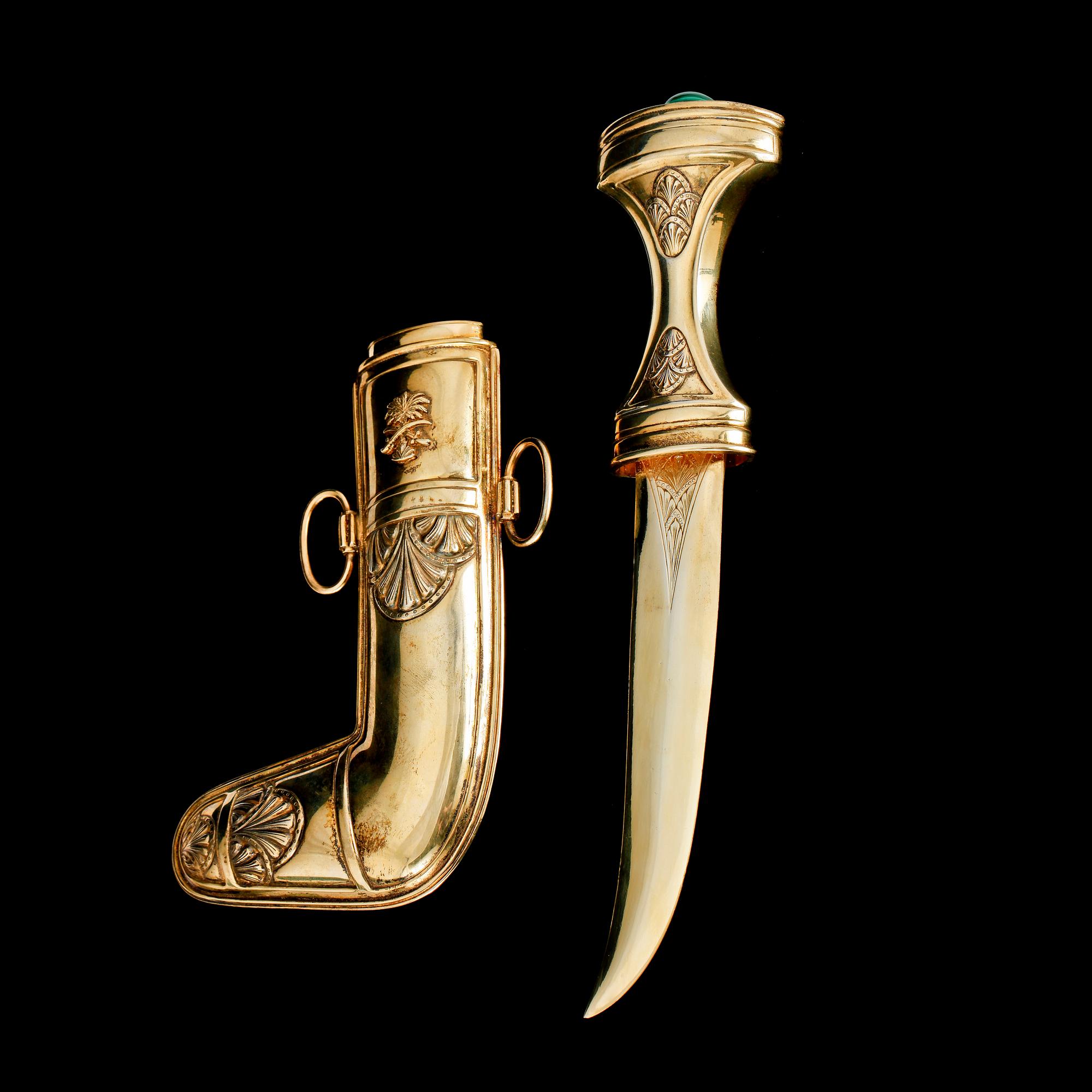 YAMBYA, förgyllt silver, Mouawad, Saudiarabien, 1900-talets slut. Tot ca 535 gr.