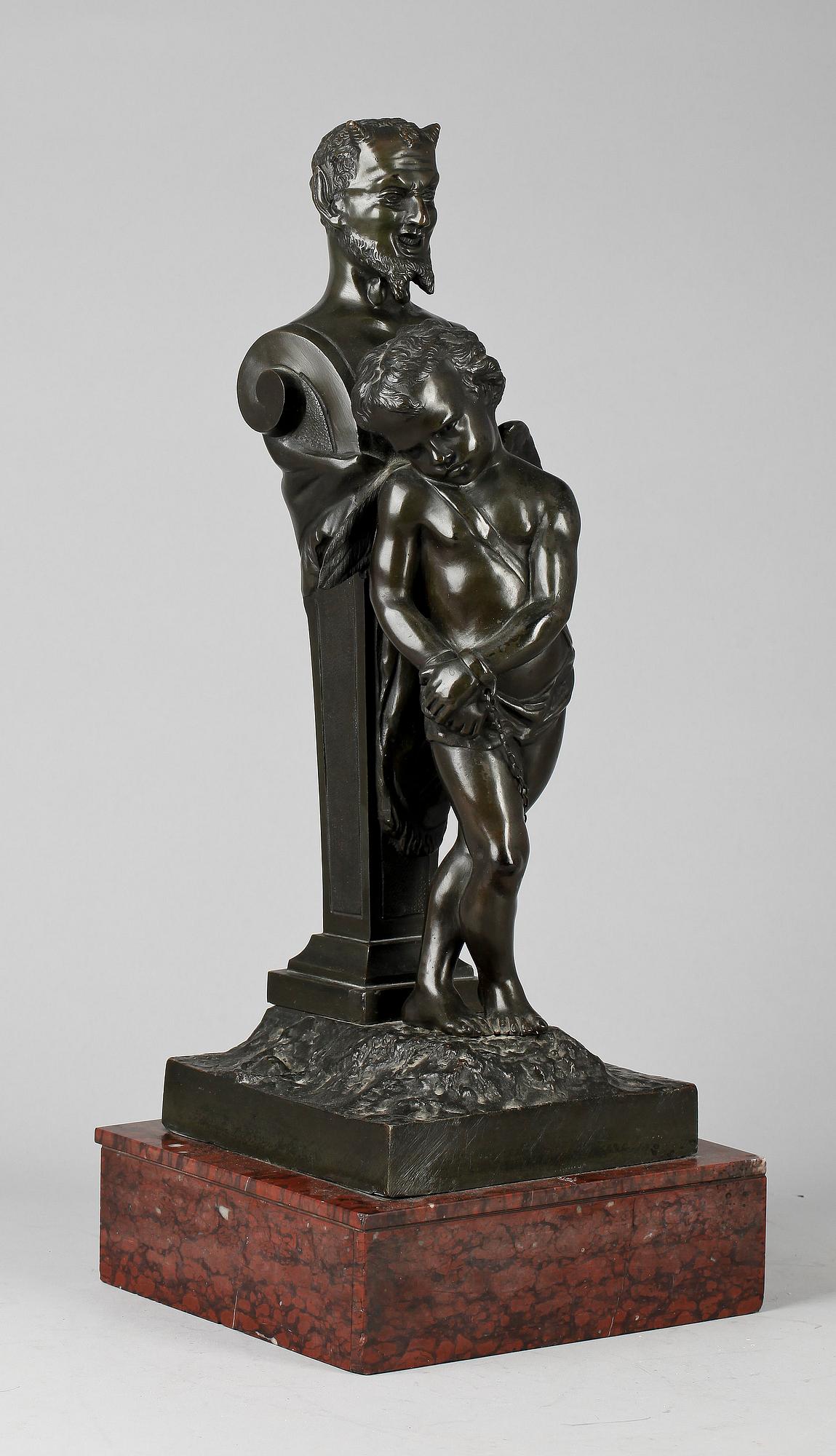 EDOUARD DROUOT, skulptur, brons, signerad i gjutning E. Drouot.