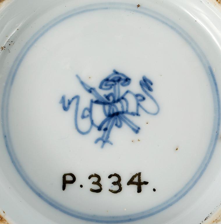 PARTI KINAPORSLIN, 10 delar, Qianlong-Jiaqing, 1700-1800-tal.