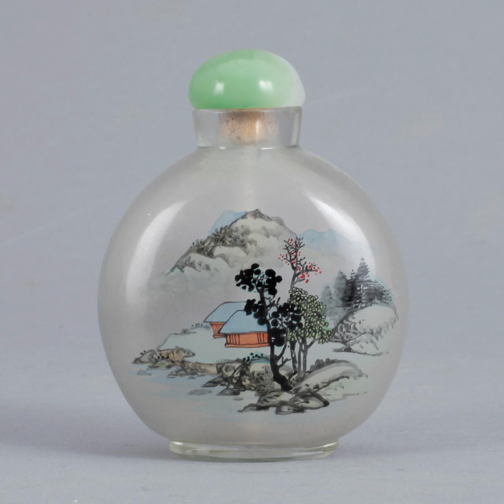 SNUSFLASKA, glas, Kina, 1900-tal.