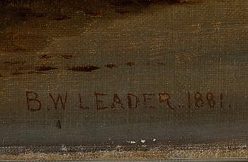 BENJAMIN WILLIAM LEADER, olja på duk, signerad och numrerad 1881.