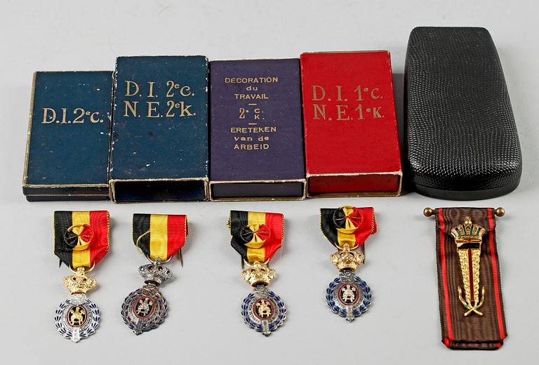 PARTI MEDALJER, 5 st, Belgien.