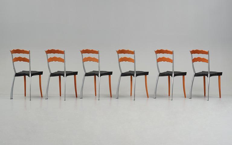 Borek Sipek, 6 "Sedlak" chairs for Vitra, post 1992.
