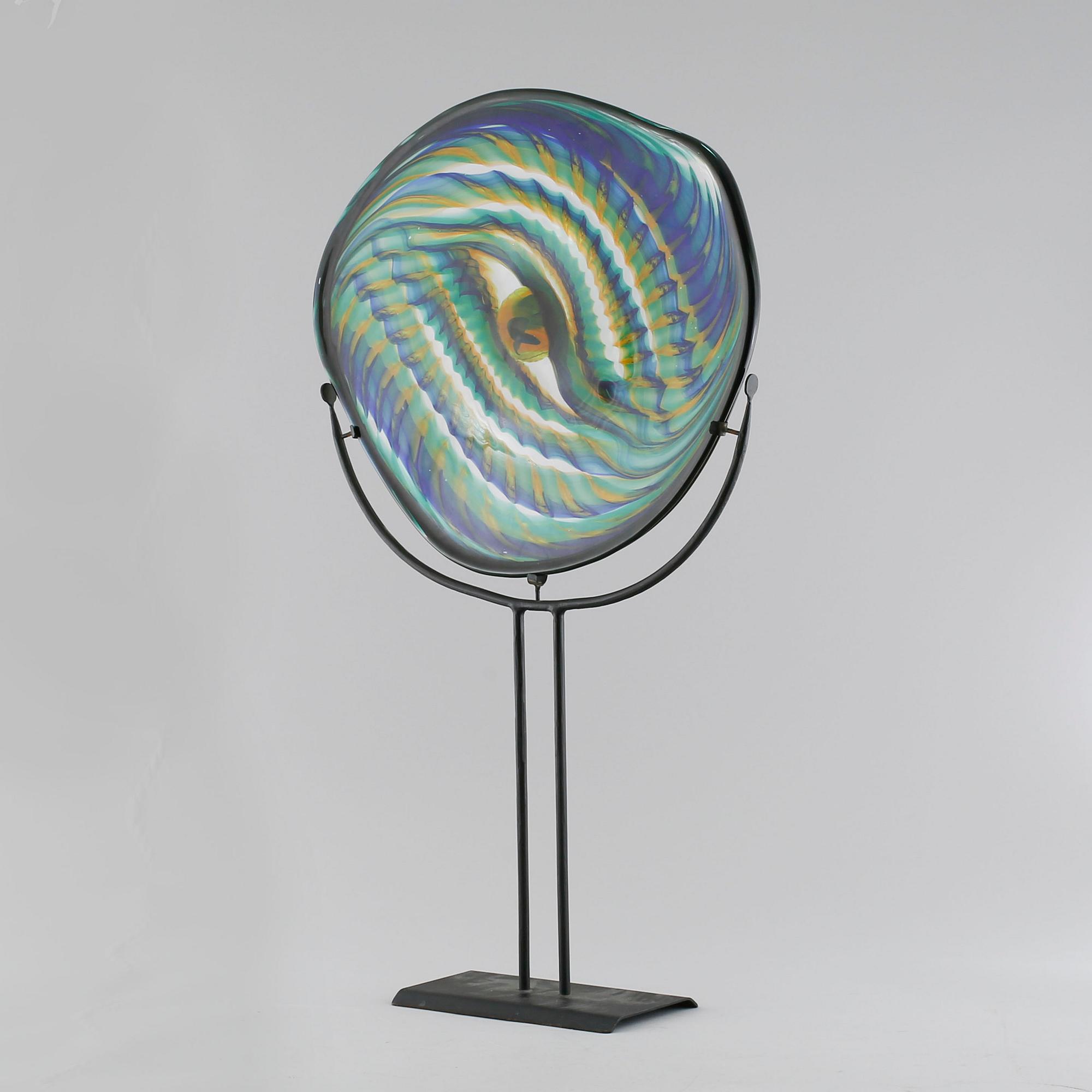 BENGT HEINTZE, a glass sculpture, signed and dated 1971.