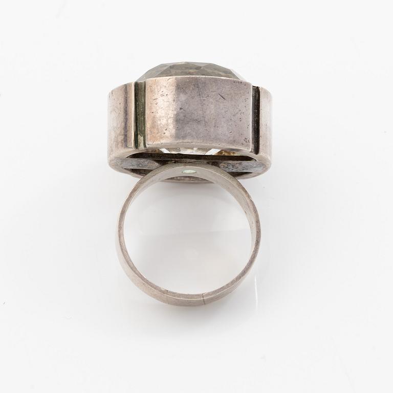 Ring, silver with rock crystal, Finland.