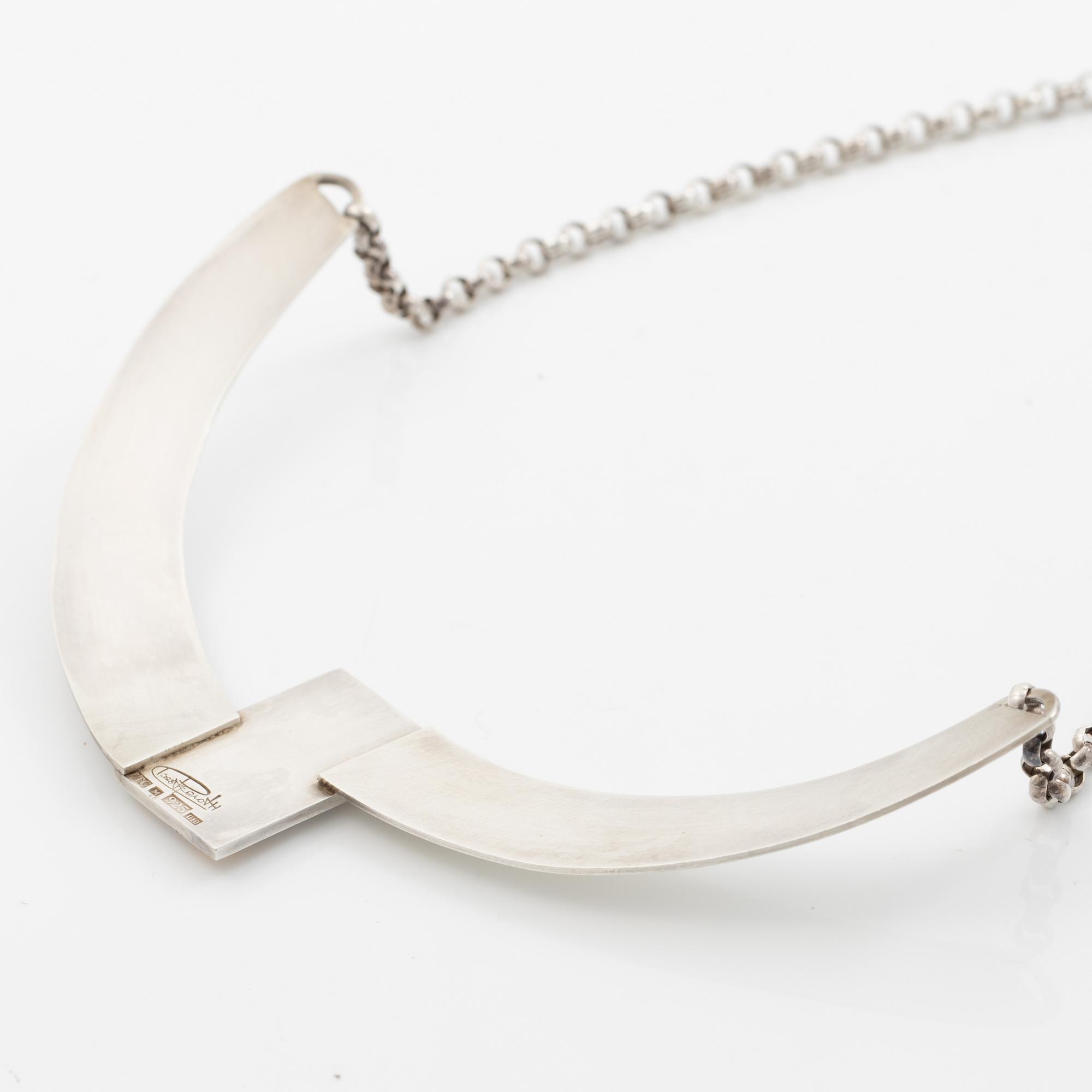 Claes Liljeroth, necklace, sterling silver, Malmö 1994.
