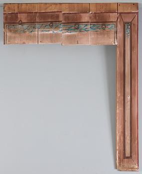 A set of Swedish mid 19th century wooden painted panels.