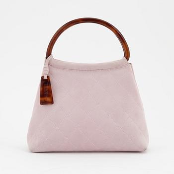 Chanel, a pink suede "Sac shopping" bag, 1997-1999.