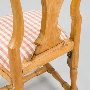 Stolar, snarlika, 8 st, rokoko, 1700-talets mitt.