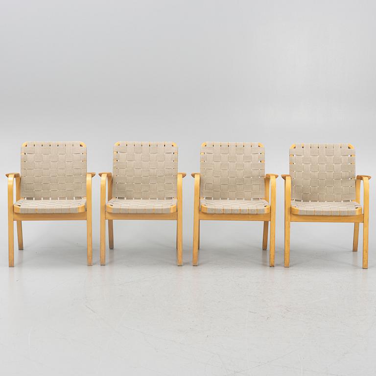 Alvar Aalto, four model 45 armchairs, Artek, Finland.