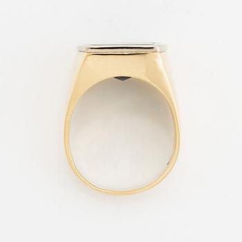 18K gold and mixed cut tourmaline ring.