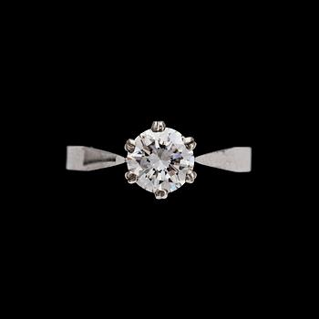 873. A brilliant cut diamond ring, 1.01 cts.