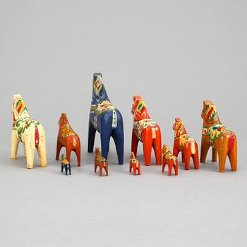 DALAHÄSTAR, 10 st, 1900-tal.