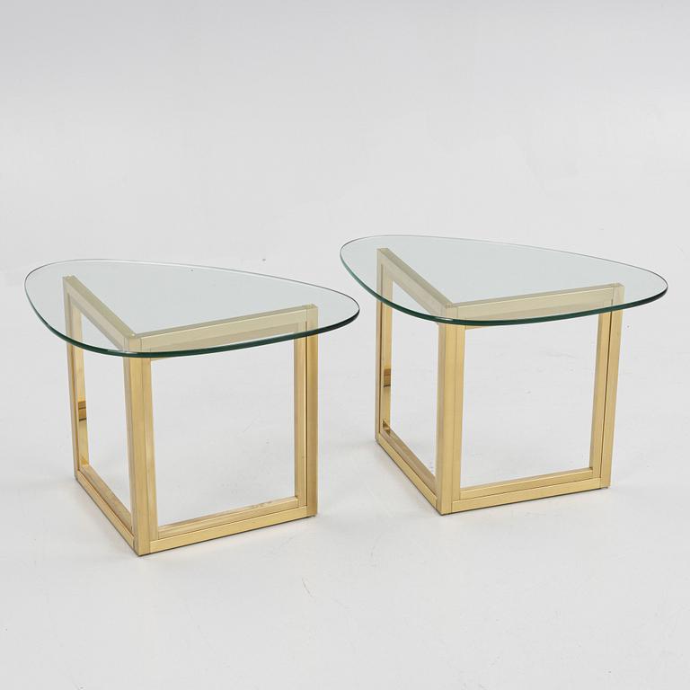 A pair of custom-made sidetables, circa 1990.