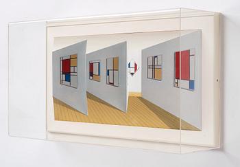 Patrick Hughes, "Mondrian".