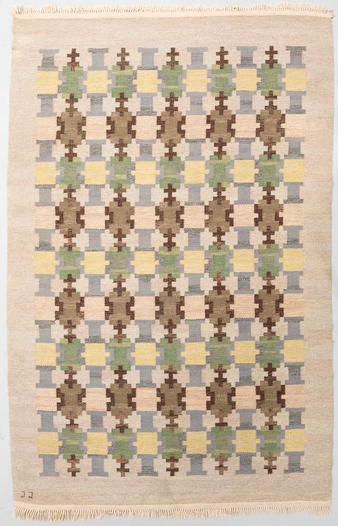 Judith Johansson, matta, "Höstkastanj" rölakan ca 244x170 cm.