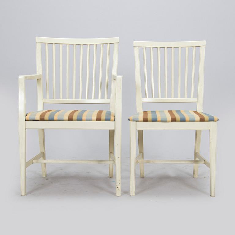 Olli Borg, A 11 pieces "Anjala" dining suite by Asko, 1960/70s.