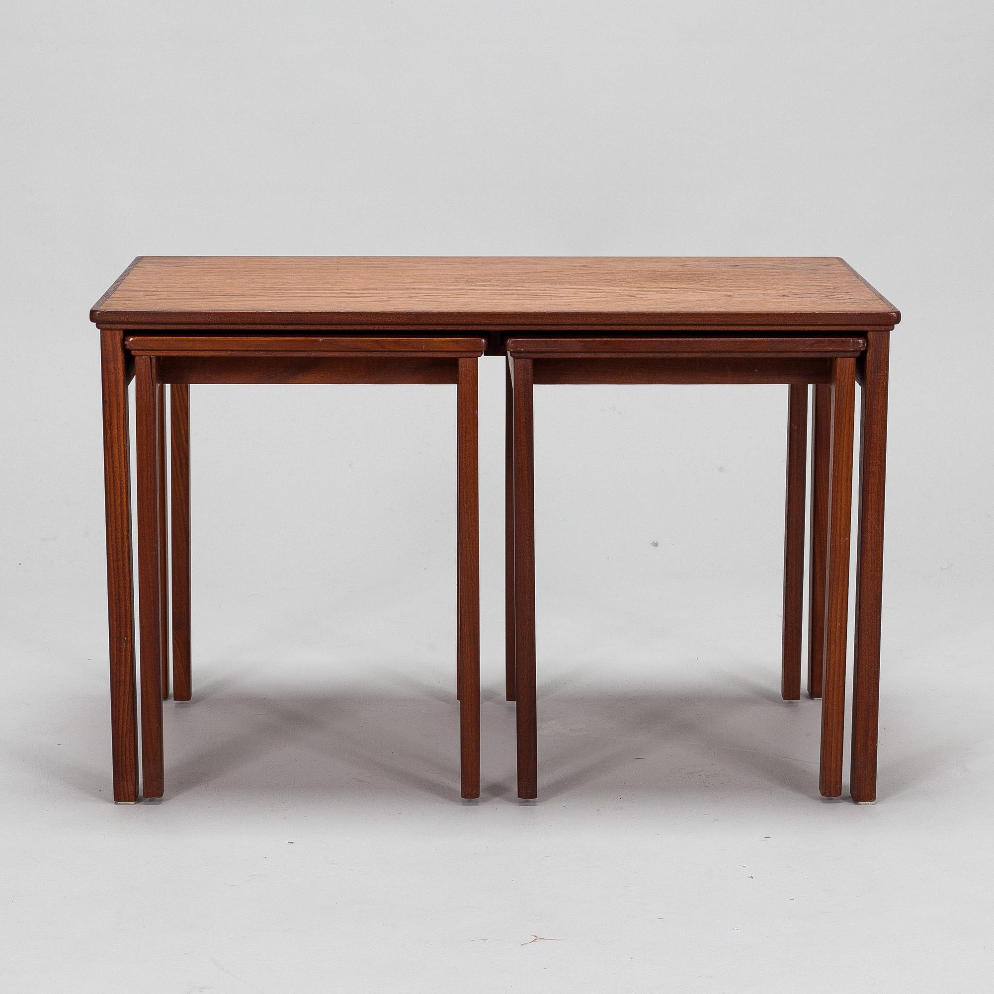Three part serial table, 1960s.