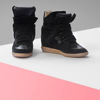 A pair of black suede sneakers from Isabel Marant, size 38.