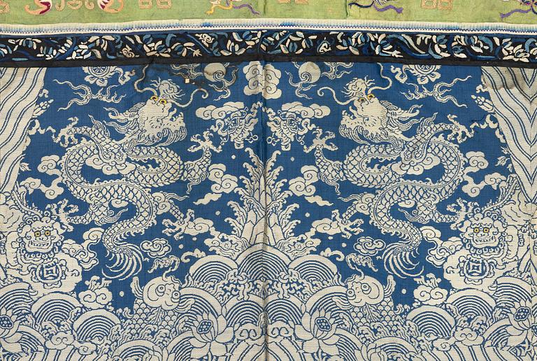 A large silk altar cover, Qing dynasty.