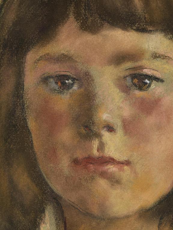 Lotte Laserstein, Girl with green blouse.