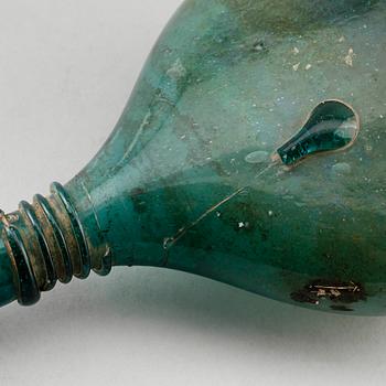 FLASKOR, 2 st, glas, 1700-tal.