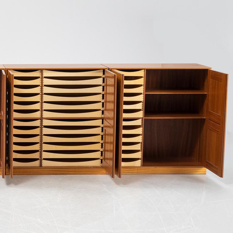 Mogens Koch, five 'Byggereolen' cabinets, Rud Rasmussens Snedkerier, Denmark, second half of the 20th century.