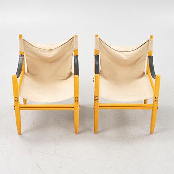 Franco  Legler, a pair of safari armchairs, Zanotta, italy, 1970's/80's.
