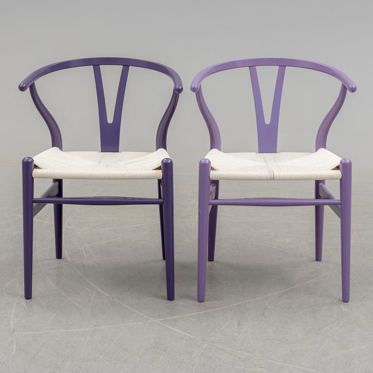 HANS J WEGNER, a pair of 'Y' chairrs from Carl Hansen & Søn, Denmark, 21st Century.