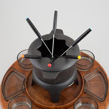 A fondue set by Jens Quistgaard, Digsmed, Denmark, 1960's.