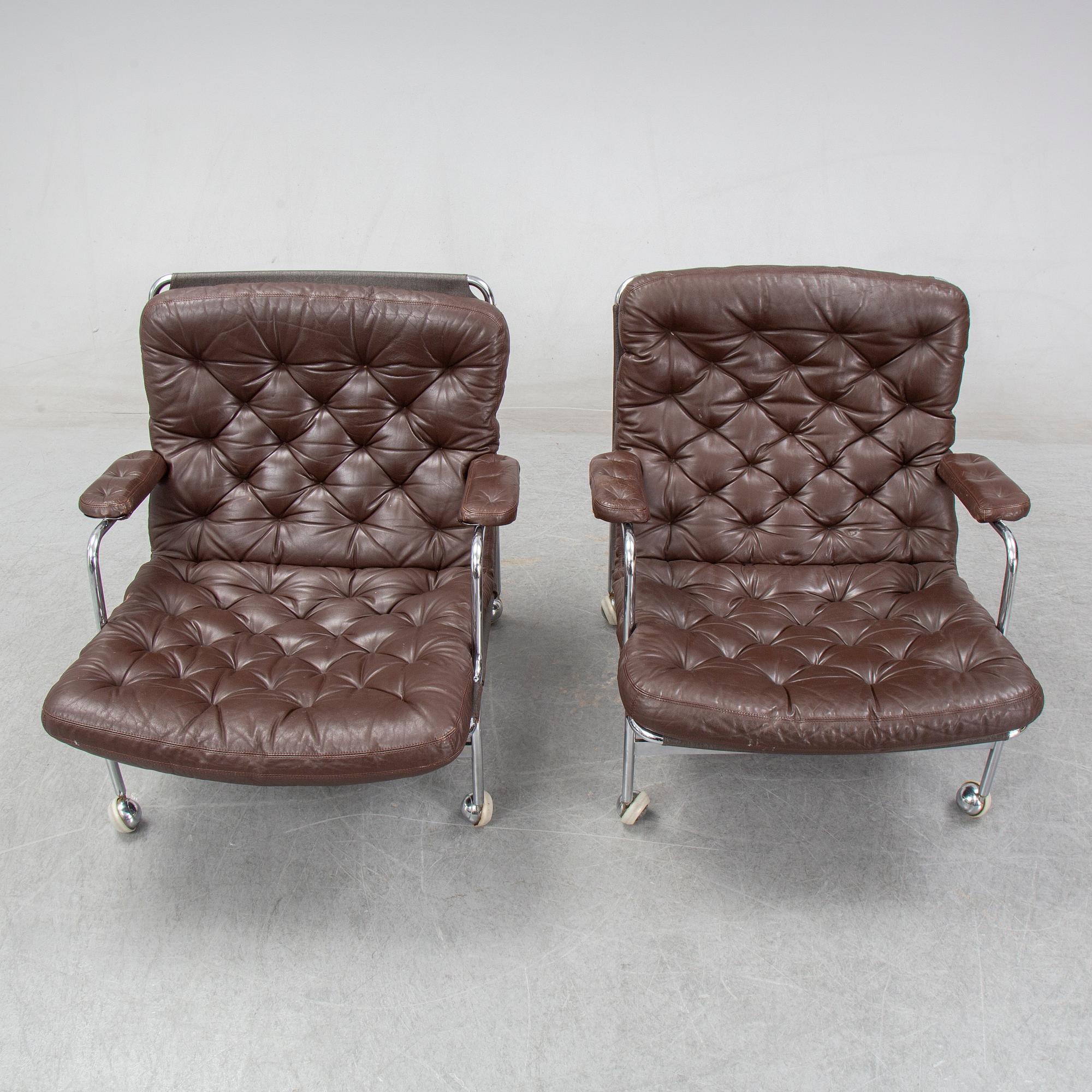 Bruno Mathsson, fåtöljer ett par, Karin 73, Dux, 1900-talets andra hälft.