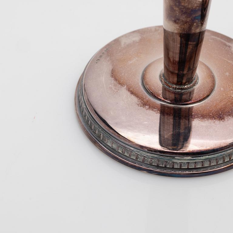 Candlesticks, a pair, silver, GAB, Stockholm, 1956.