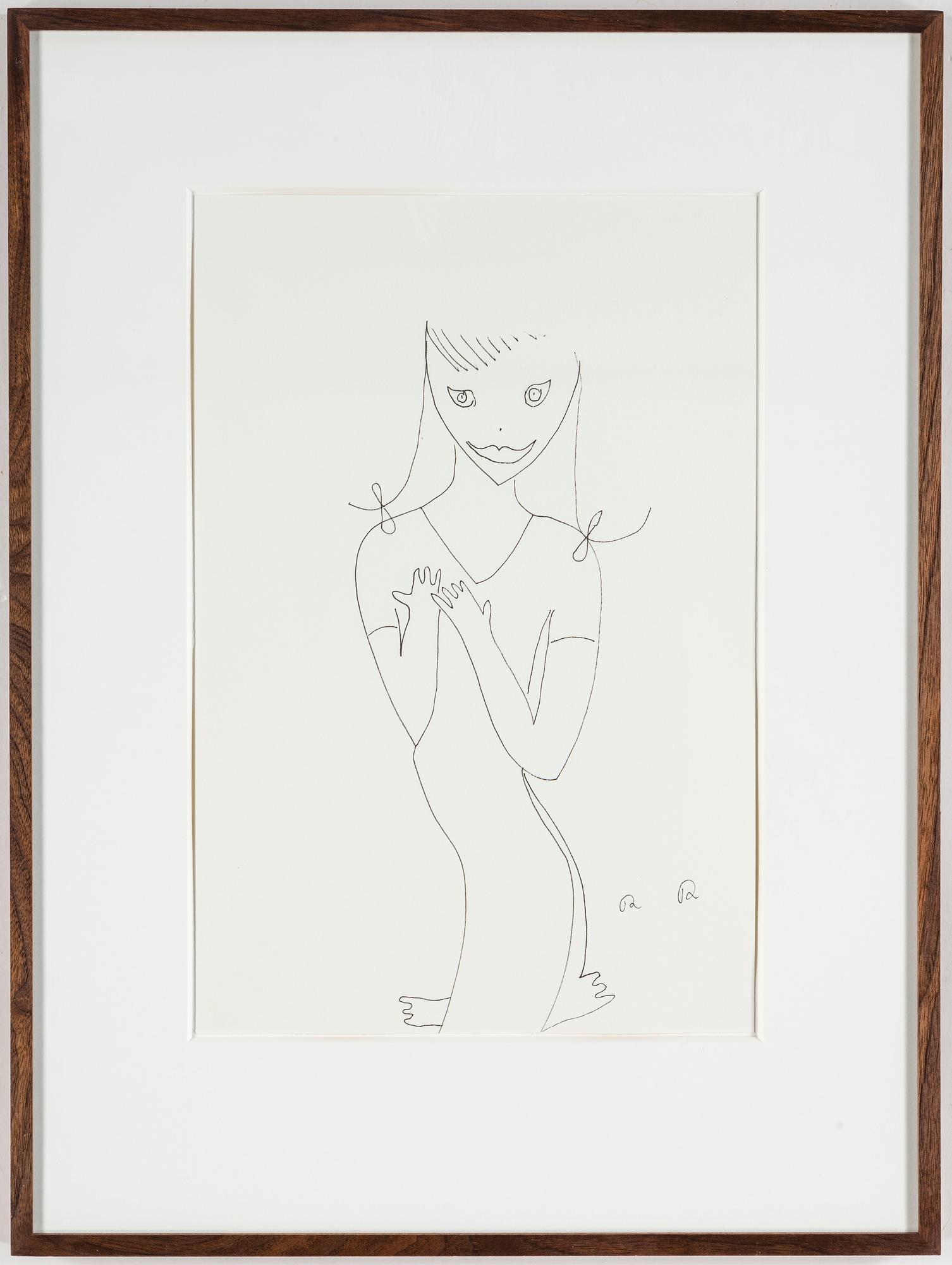 ROGER RISBERG, indian ink on paper, signed RR.