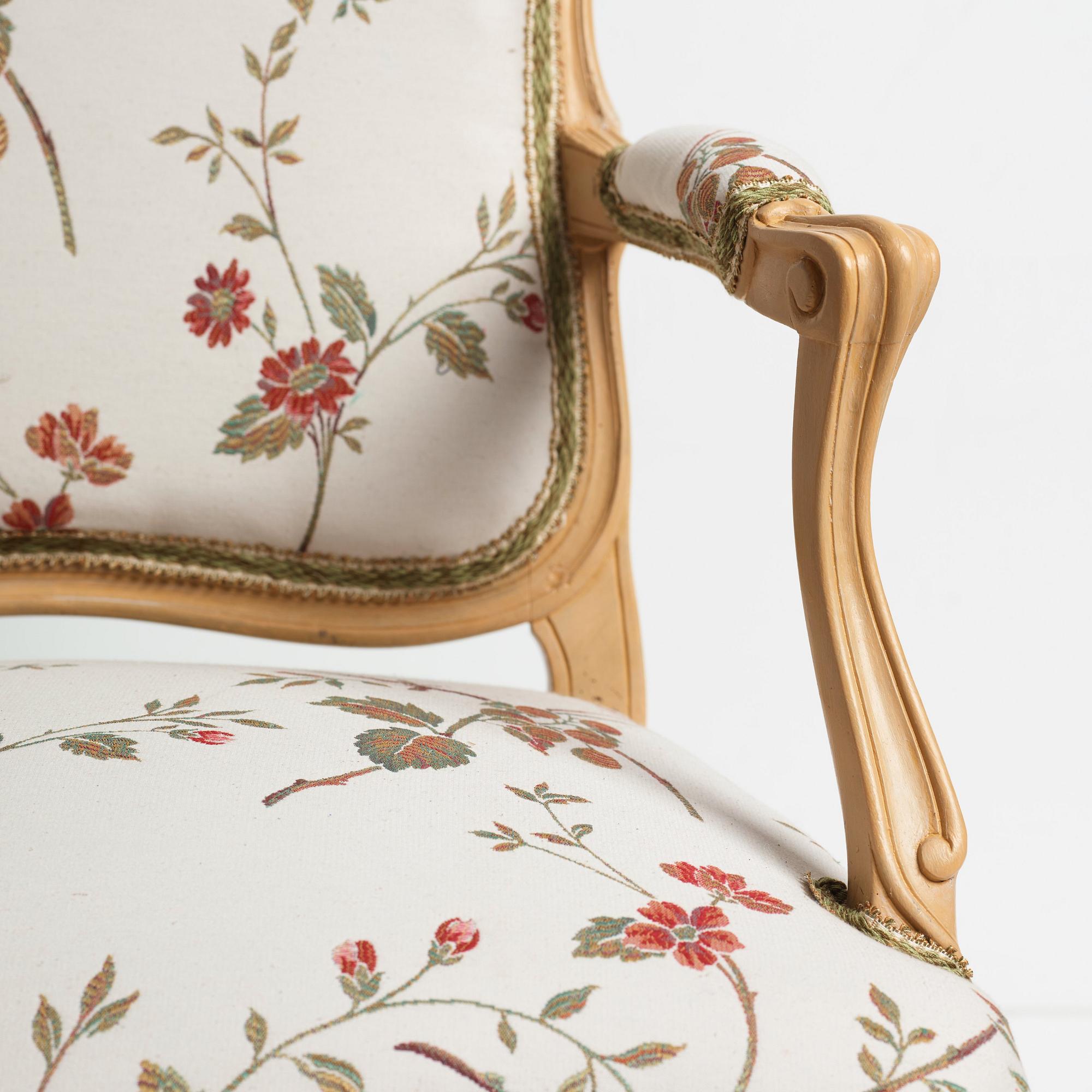 KARMSTOL, Frankrike ca 1760, Louis XV.