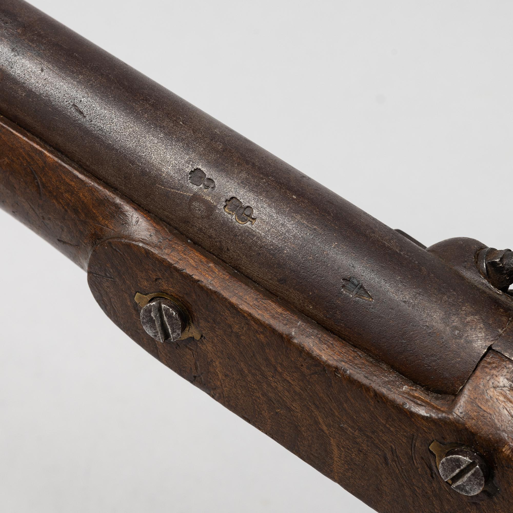 A British military percussion pistol, mid 19th century.