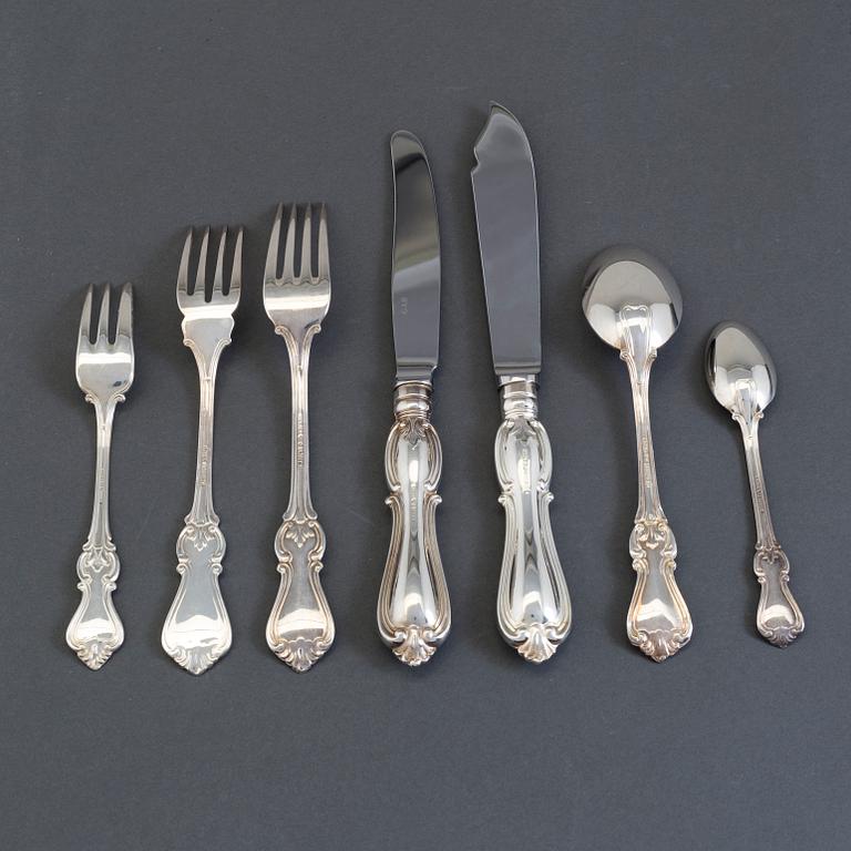 A set of 72 pices silver cutlery by GAB and SCAN, 1980/90s.