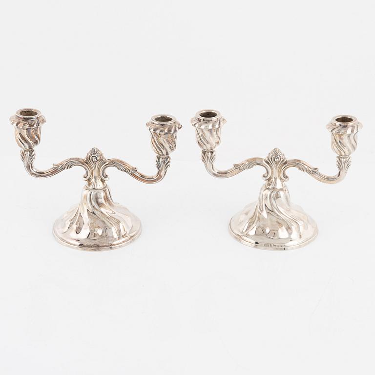 A pair of silver candlesticks, Gebrüder Deyhle, Schwäbisch Gmünd, Germany, first half of the 20th Century.