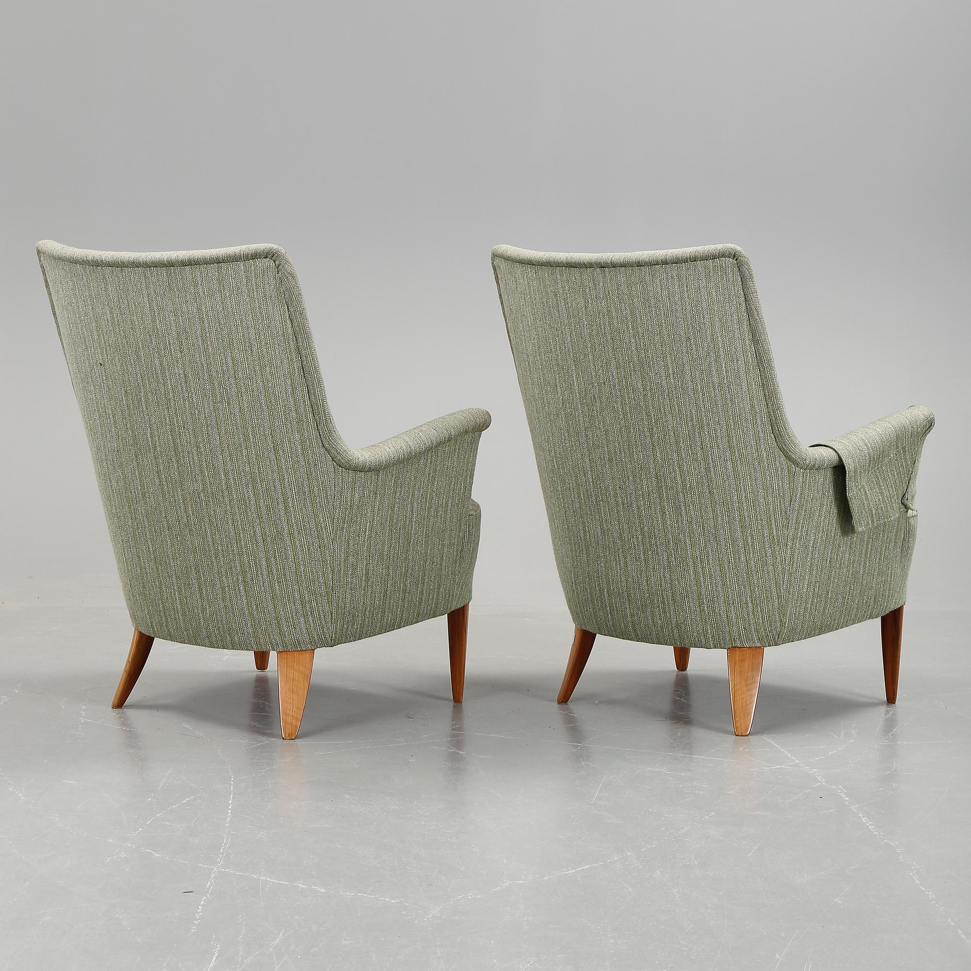 FÅTÖLJER, ett par, 1900-talets mitt.