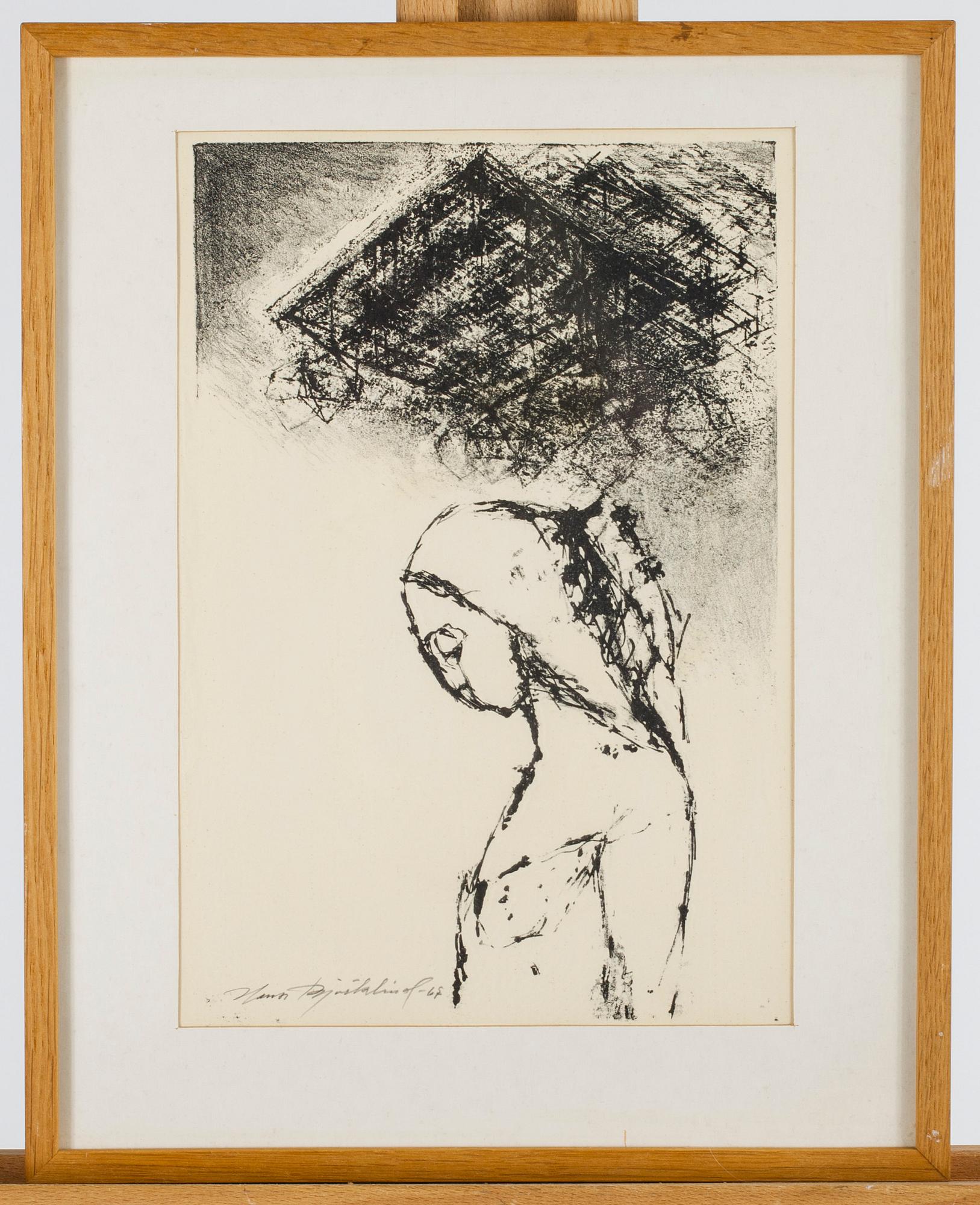 HANS BJÖRKLIND, litografi, signerad och daterad.