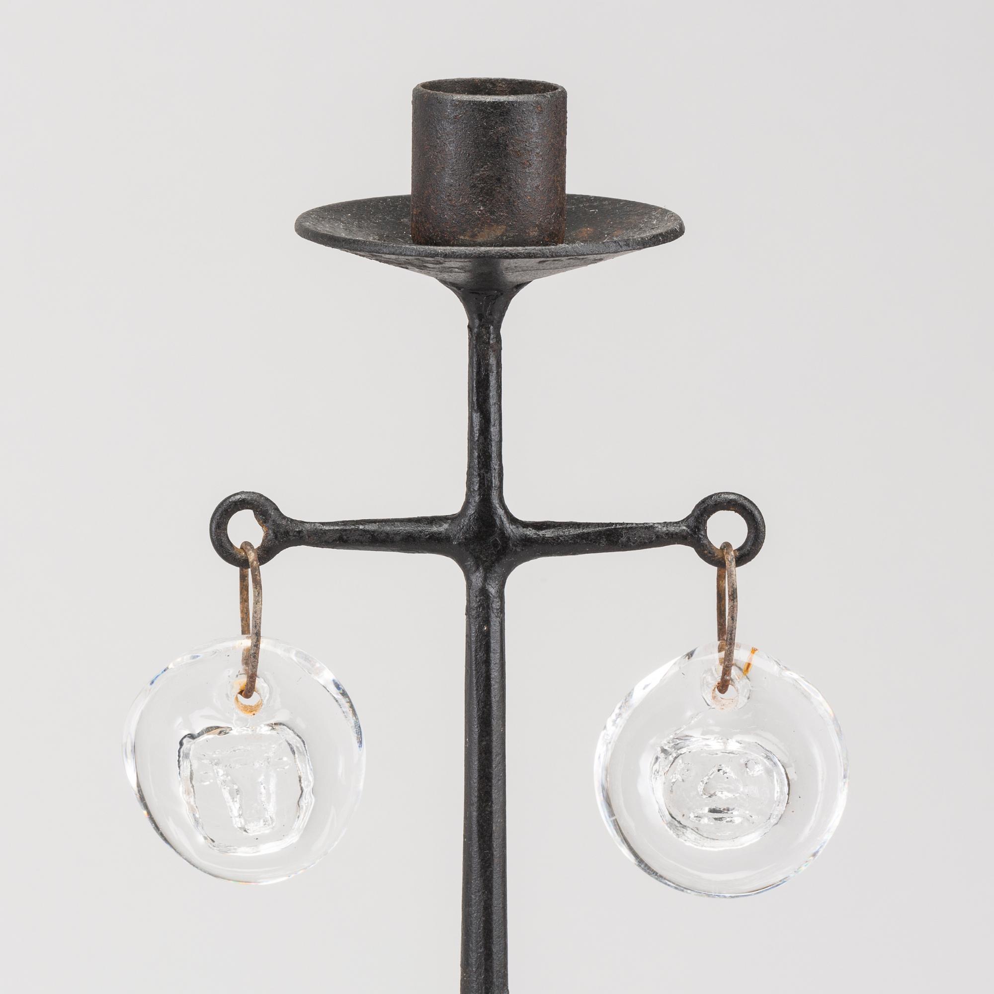 ERIK HÖGLUND, A Boda smide candelabra, later part of the 20th century.