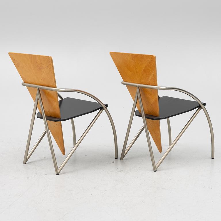 Klaus Wettergren, karmstolar, ett par, "Sitting Sculpture", Palk Design Centre, Helsingborg, sent 1900-tal.